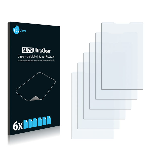 6x Savvies SU75 Screen Protector for Coby MP828