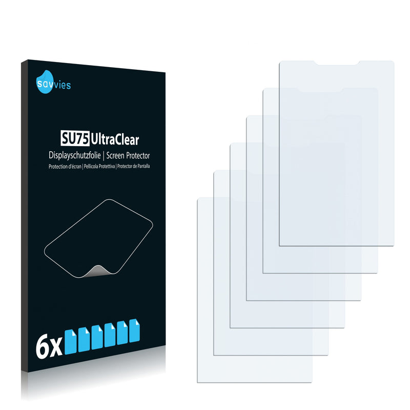 6x Savvies SU75 Screen Protector for Coby MP828