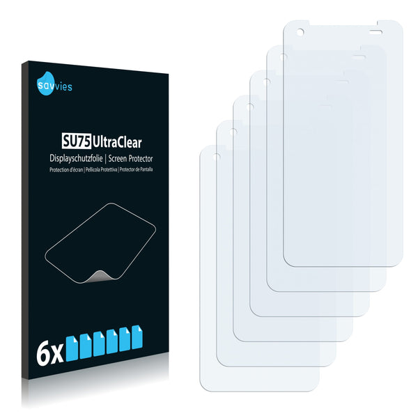 6x Savvies SU75 Screen Protector for HTC 6435LVW Droid DNA