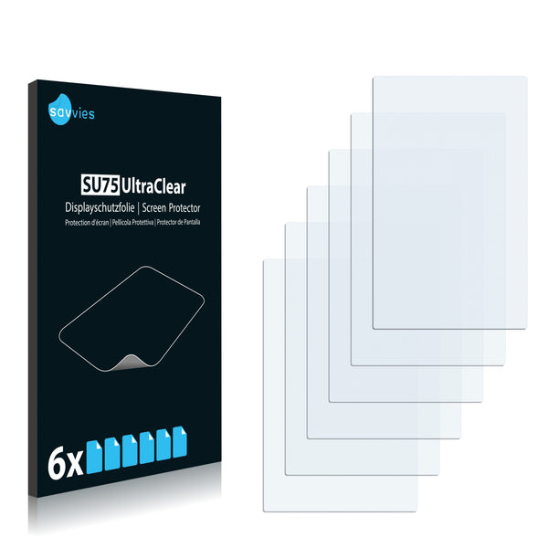 6x Savvies SU75 Screen Protector for Coby MP837