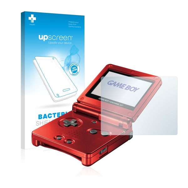 upscreen Bacteria Shield Clear Premium Antibacterial Screen Protector for Nintendo Gameboy Advance GBA SP