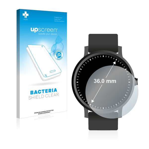 upscreen Bacteria Shield Clear Premium Antibacterial Screen Protector for Watches (Circular, Diameter: 36 mm)