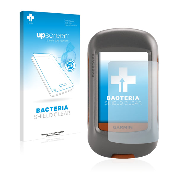 upscreen Bacteria Shield Clear Premium Antibacterial Screen Protector for Garmin Dakota 20