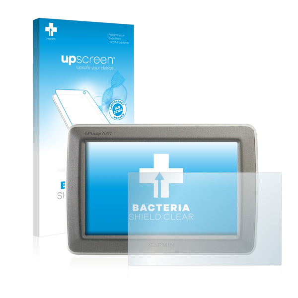 upscreen Bacteria Shield Clear Premium Antibacterial Screen Protector for Garmin GPSMAP 620