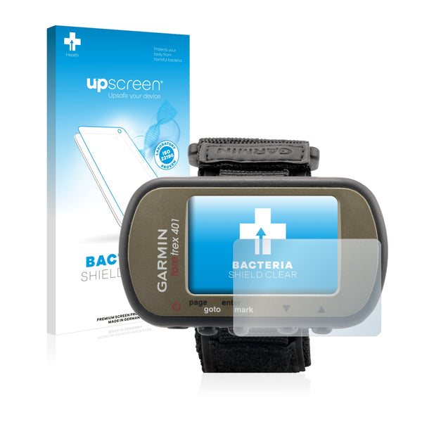 upscreen Bacteria Shield Clear Premium Antibacterial Screen Protector for Garmin Foretrex 401