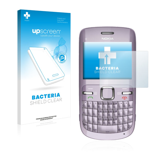 upscreen Bacteria Shield Clear Premium Antibacterial Screen Protector for Nokia C3-00