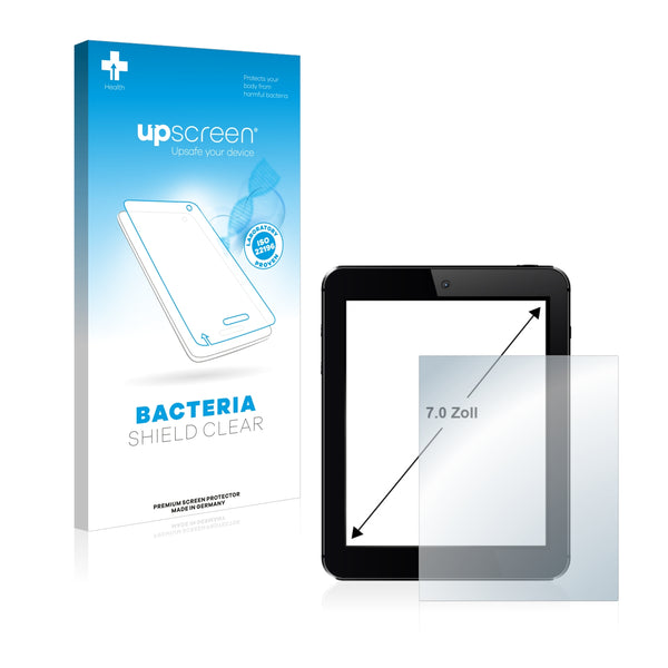 upscreen Bacteria Shield Clear Premium Antibacterial Screen Protector for Tablets with 7 inch Displays [152.5 mm x 91.5 mm, 15:9]