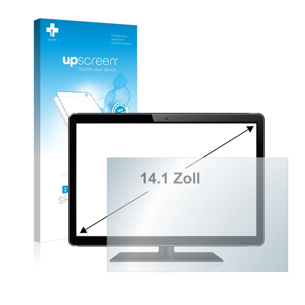 upscreen Bacteria Shield Clear Premium Antibacterial Screen Protector for POS Terminal with 14.1 inch Displays [305 mm x 190 mm, 16:10]