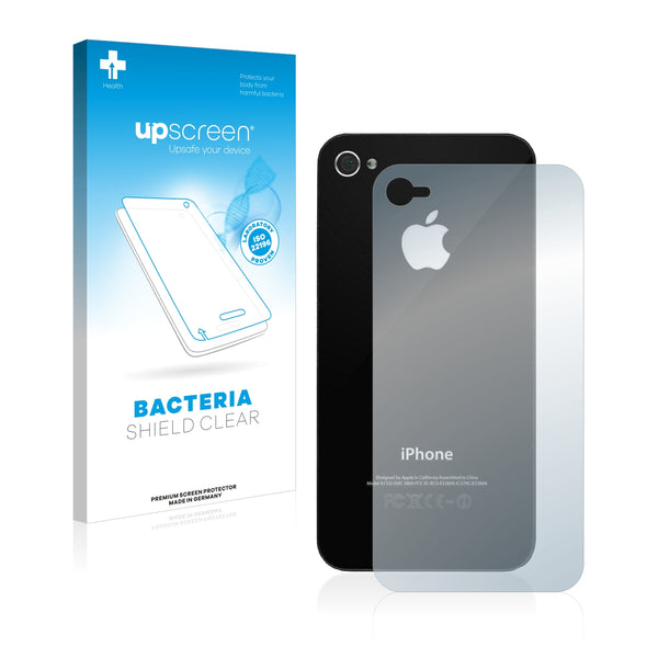 upscreen Bacteria Shield Clear Premium Antibacterial Screen Protector for Apple iPhone 4 (Back)