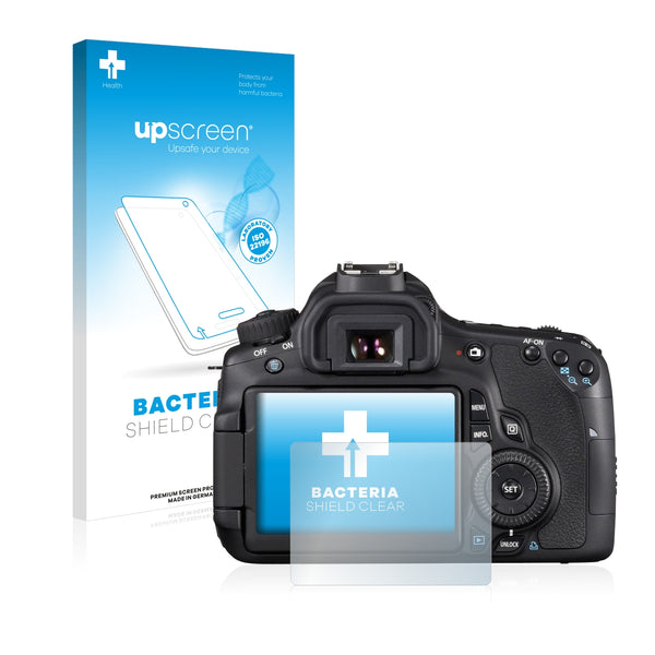 upscreen Bacteria Shield Clear Premium Antibacterial Screen Protector for Canon EOS 60D