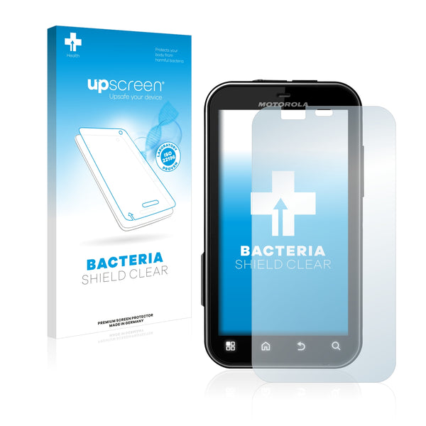 upscreen Bacteria Shield Clear Premium Antibacterial Screen Protector for Motorola Defy MB525