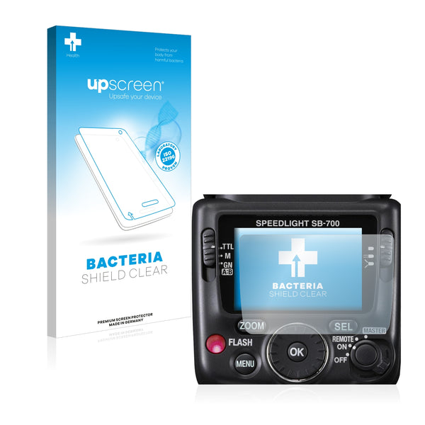 upscreen Bacteria Shield Clear Premium Antibacterial Screen Protector for Nikon SB-700