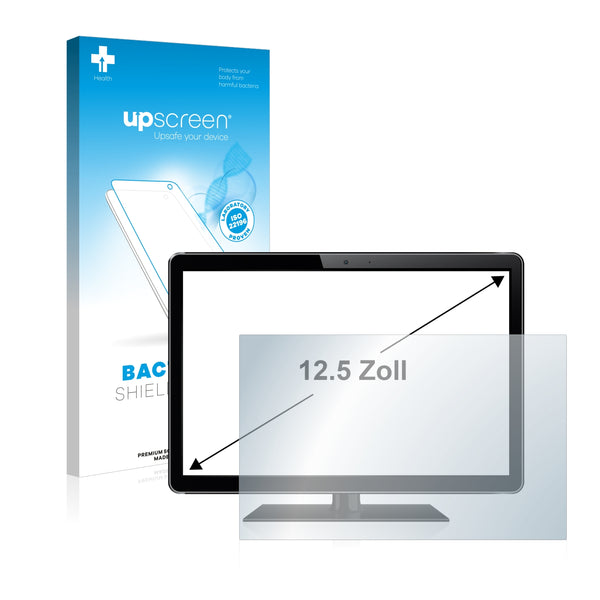 upscreen Bacteria Shield Clear Premium Antibacterial Screen Protector for POS Terminal with 12.5 inch Displays [277 mm x 156 mm, 16:9]