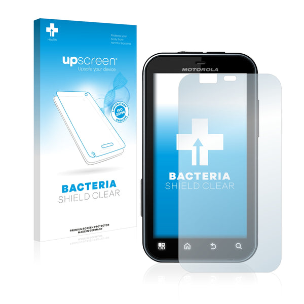 upscreen Bacteria Shield Clear Premium Antibacterial Screen Protector for Motorola Defy+ MB526