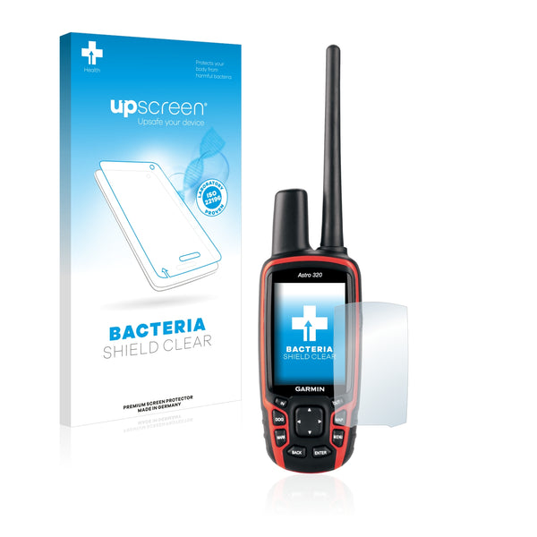 upscreen Bacteria Shield Clear Premium Antibacterial Screen Protector for Garmin Astro 320