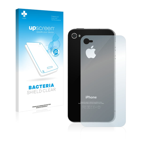 upscreen Bacteria Shield Clear Premium Antibacterial Screen Protector for Apple iPhone 4S (Back)