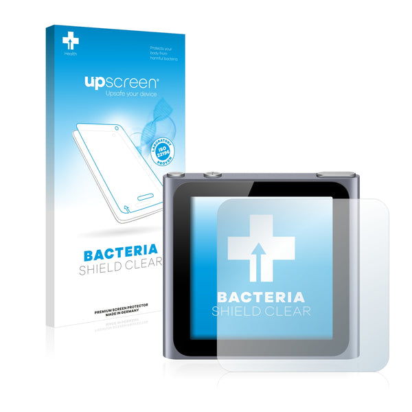 upscreen Bacteria Shield Clear Premium Antibacterial Screen Protector for Apple iPod nano 2011 (6th. generation)