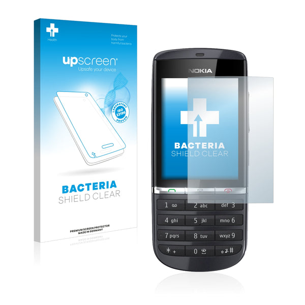 upscreen Bacteria Shield Clear Premium Antibacterial Screen Protector for Nokia Asha 300