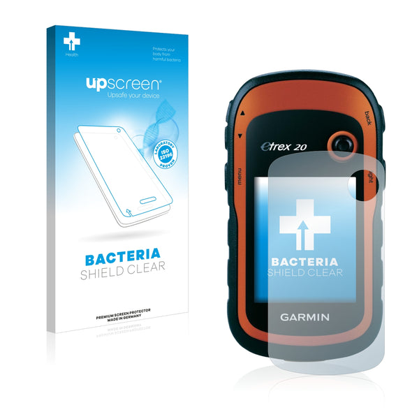 upscreen Bacteria Shield Clear Premium Antibacterial Screen Protector for Garmin eTrex 20
