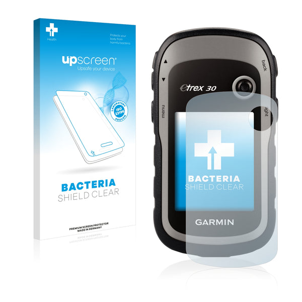 upscreen Bacteria Shield Clear Premium Antibacterial Screen Protector for Garmin eTrex 30