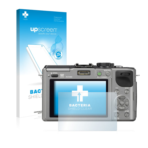 upscreen Bacteria Shield Clear Premium Antibacterial Screen Protector for Panasonic Lumix DMC-GX1