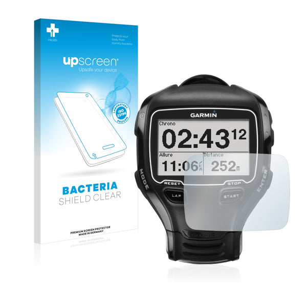 upscreen Bacteria Shield Clear Premium Antibacterial Screen Protector for Garmin Forerunner 910XT