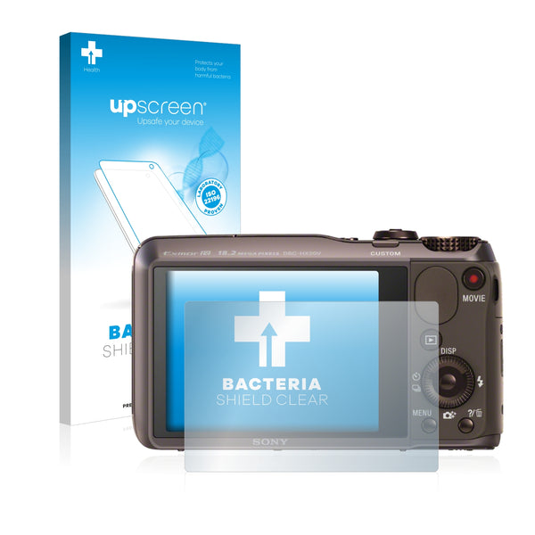 upscreen Bacteria Shield Clear Premium Antibacterial Screen Protector for Sony Cyber-Shot DSC-HX20V