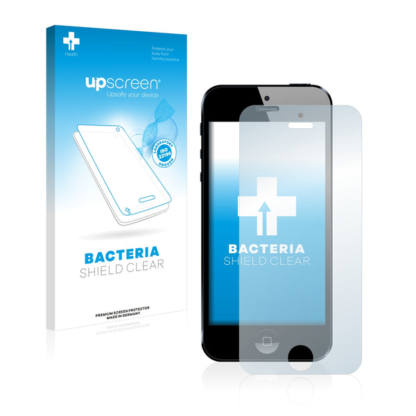 upscreen Bacteria Shield Clear Premium Antibacterial Screen Protector for Apple iPhone 5