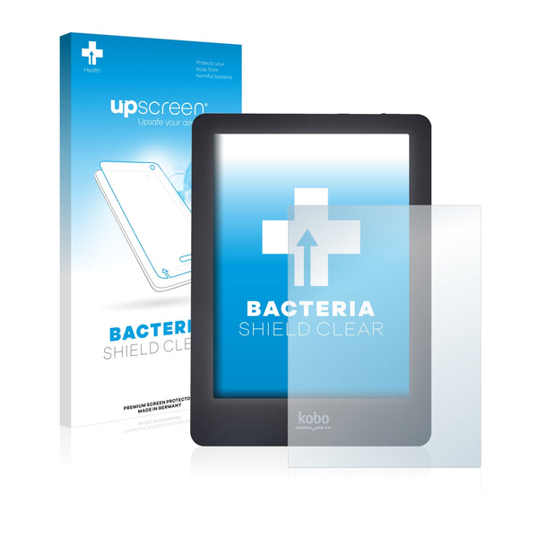 upscreen Bacteria Shield Clear Premium Antibacterial Screen Protector for Kobo Glo