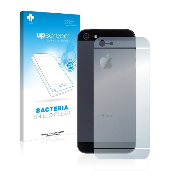 upscreen Bacteria Shield Clear Premium Antibacterial Screen Protector for Apple iPhone 5 Back (entire surface)