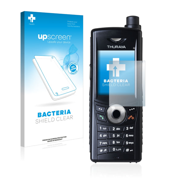 upscreen Bacteria Shield Clear Premium Antibacterial Screen Protector for Thuraya XT Dual (3th generation)