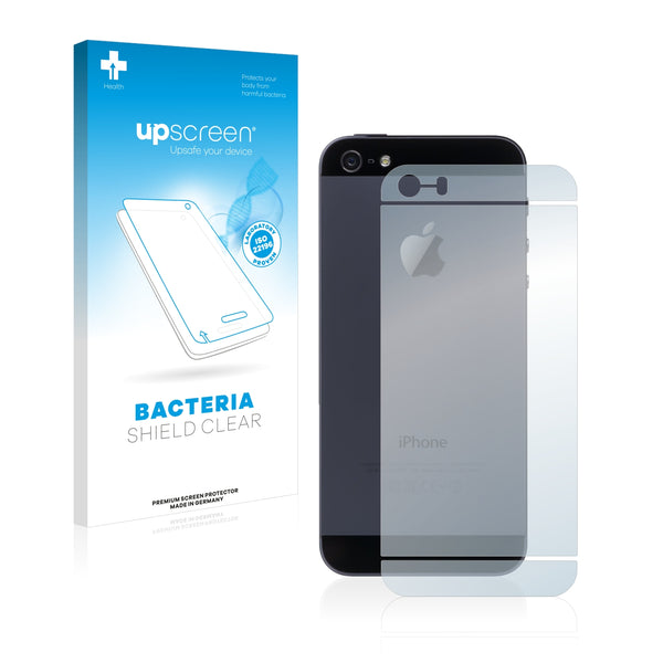 upscreen Bacteria Shield Clear Premium Antibacterial Screen Protector for Apple iPhone 5S Back (entire surface)
