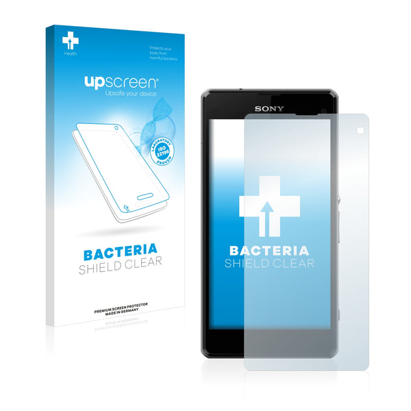 upscreen Bacteria Shield Clear Premium Antibacterial Screen Protector for Sony Xperia Z1 Compact D5503