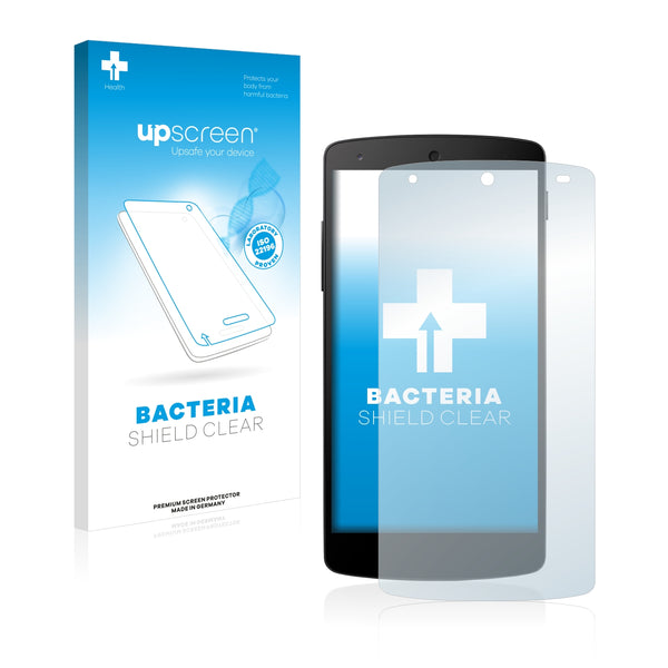 upscreen Bacteria Shield Clear Premium Antibacterial Screen Protector for Google Nexus 5