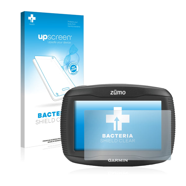 upscreen Bacteria Shield Clear Premium Antibacterial Screen Protector for Garmin zumo 390LM