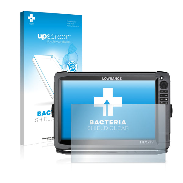 upscreen Bacteria Shield Clear Premium Antibacterial Screen Protector for Lowrance HDS-12 Gen2