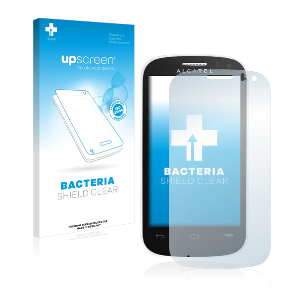 upscreen Bacteria Shield Clear Premium Antibacterial Screen Protector for Alcatel One Touch Pop C3 4033D