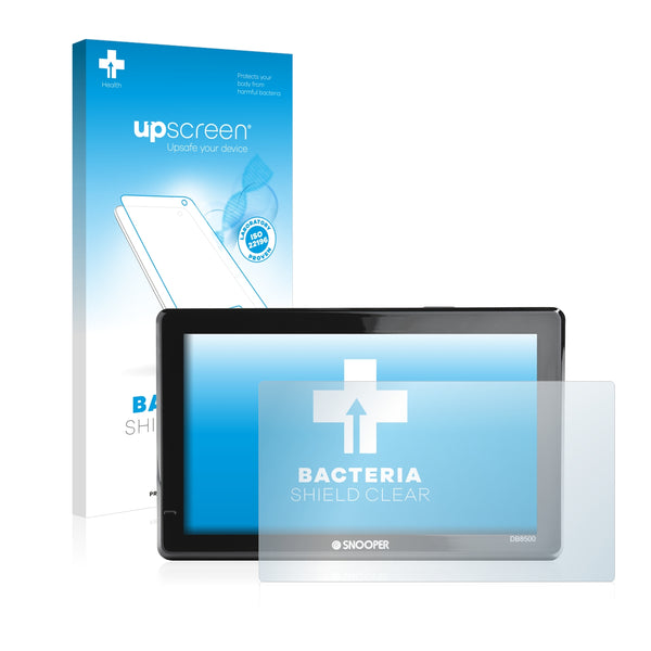 upscreen Bacteria Shield Clear Premium Antibacterial Screen Protector for Snooper DB8500 Ventura Pro