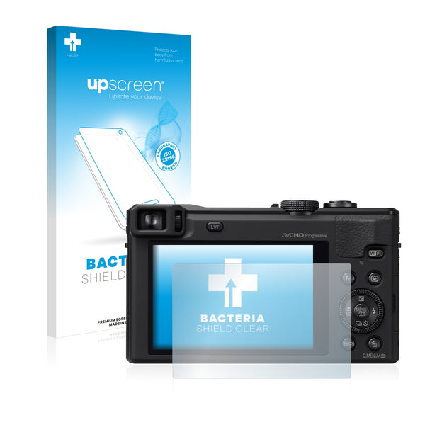 upscreen Bacteria Shield Clear Premium Antibacterial Screen Protector for Panasonic Lumix DMC-TZ61