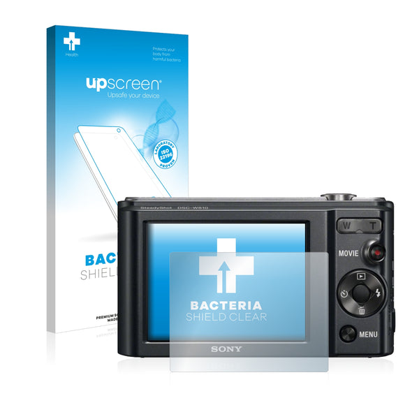 upscreen Bacteria Shield Clear Premium Antibacterial Screen Protector for Sony Cyber-Shot DSC-W810
