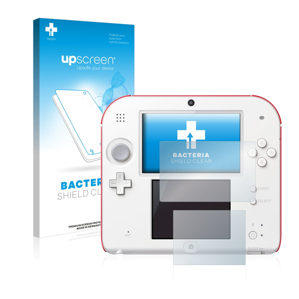 upscreen Bacteria Shield Clear Premium Antibacterial Screen Protector for Nintendo 2DS