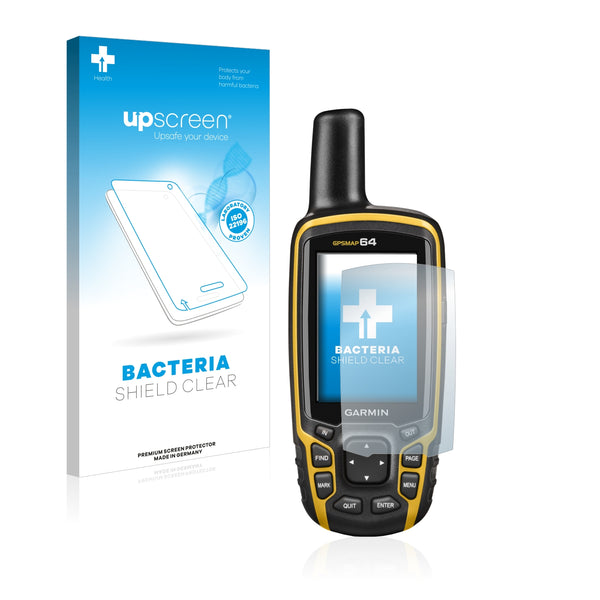 upscreen Bacteria Shield Clear Premium Antibacterial Screen Protector for Garmin GPSMAP 64