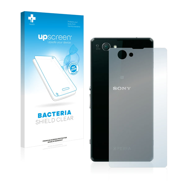 upscreen Bacteria Shield Clear Premium Antibacterial Screen Protector for Sony Xperia Z1 Compact D5503 (Back)