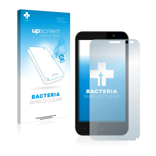 upscreen Bacteria Shield Clear Premium Antibacterial Screen Protector for Kazam Tornado 2 (5.0)