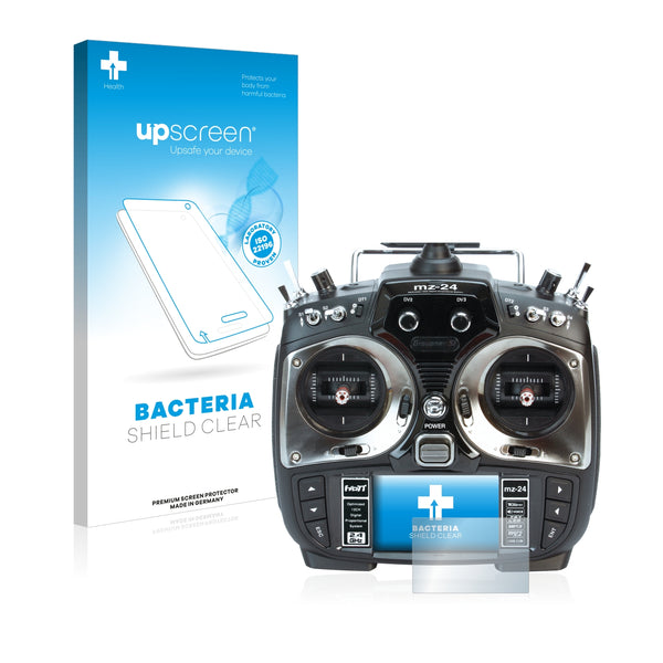 upscreen Bacteria Shield Clear Premium Antibacterial Screen Protector for Graupner MZ-24