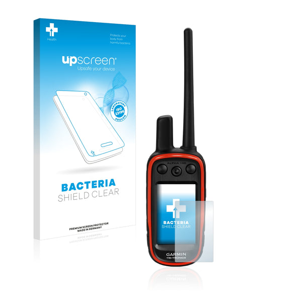 upscreen Bacteria Shield Clear Premium Antibacterial Screen Protector for Garmin Alpha 100
