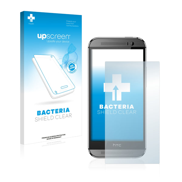 upscreen Bacteria Shield Clear Premium Antibacterial Screen Protector for HTC One M8