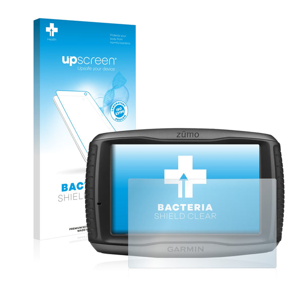 upscreen Bacteria Shield Clear Premium Antibacterial Screen Protector for Garmin zumo 590LM