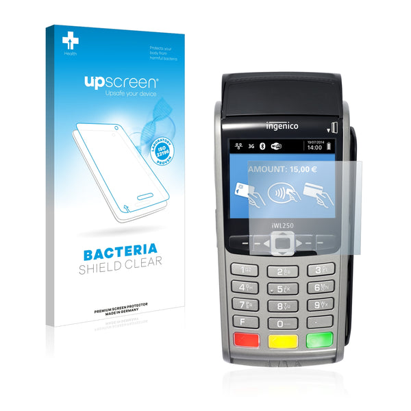 upscreen Bacteria Shield Clear Premium Antibacterial Screen Protector for ingenico iWL250