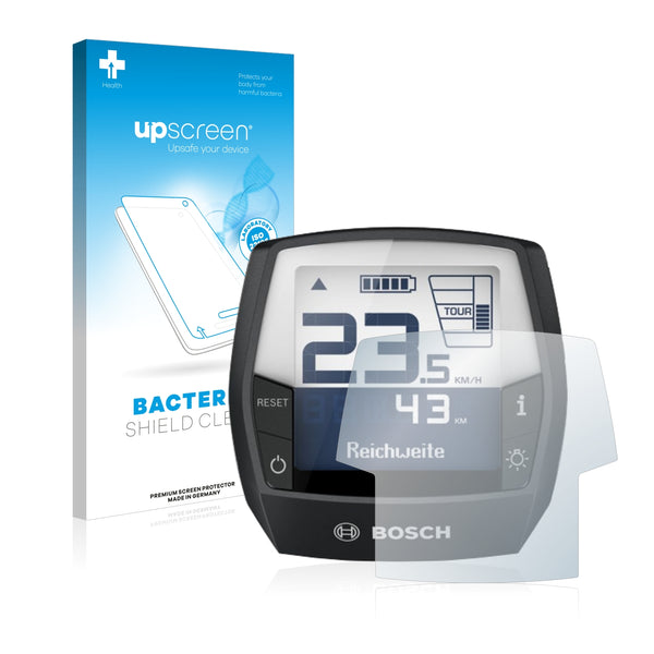 upscreen Bacteria Shield Clear Premium Antibacterial Screen Protector for Bosch Intuvia Active Line (E-Bike Display)